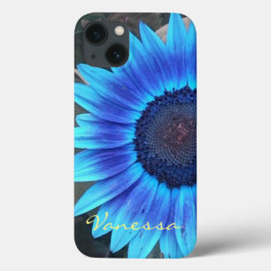 Blue Sunflower iPhone case *personalise*