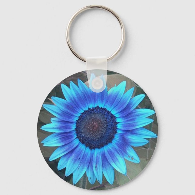 Blue Sunflower keychain (Front)