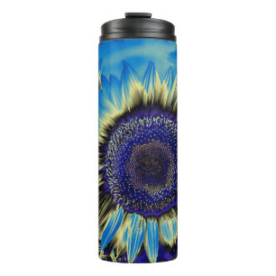 Blue Sunflower Thermal Tumbler