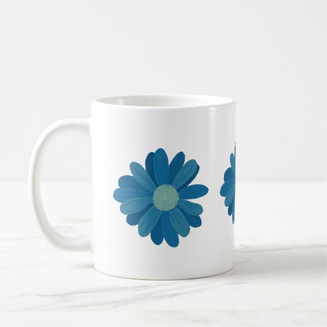  Blue Sunflowers Coffee Mug (Left)