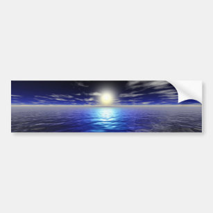 Blue Sunrise Bumper Sticker