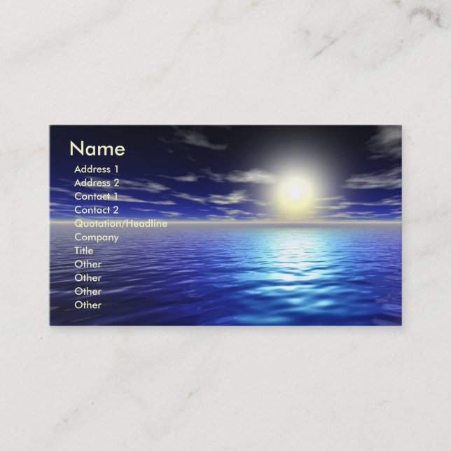 Blue Sunrise Business Card (Front)