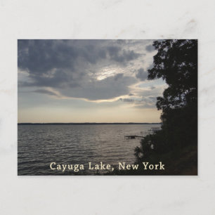 Blue Sunset Cayuga Lake Postcard