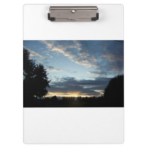 Blue Sunset Dreams White Clipboard