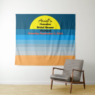 Blue Sunset Party Décor Bridal & Wedding Shower Tapestry