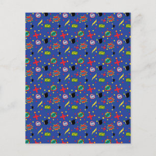 Blue Super Hero Comic Scrapbook paper