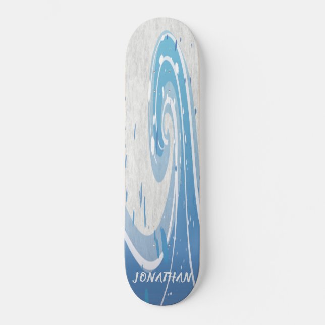 BLUE SURF WAVES SKATEBOARD (Front)