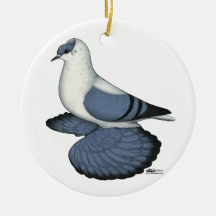 Blue Swallow Pigeon Ceramic Ornament