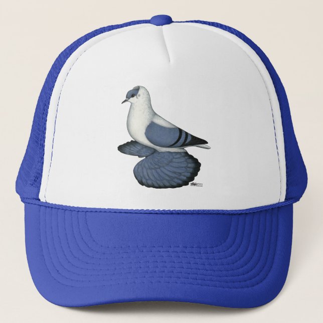 Blue Swallow Pigeon Trucker Hat (Front)