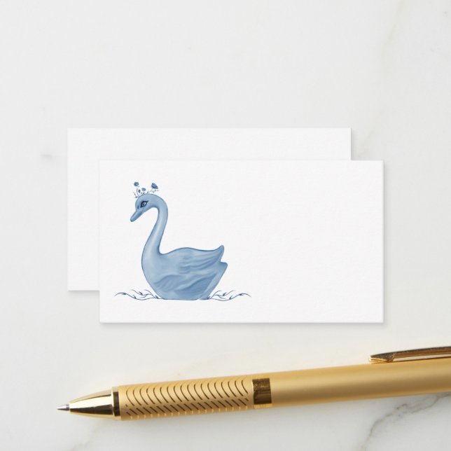 Blue Swan Enclosure Card (Front/Back In Situ)