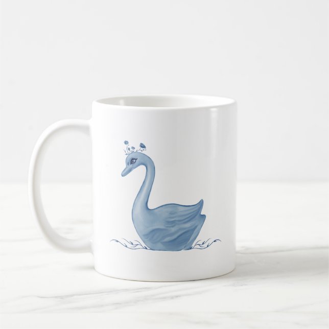 Blue Swan Mug (Left)