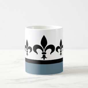 Blue Swanky Fleur De Lis Mug