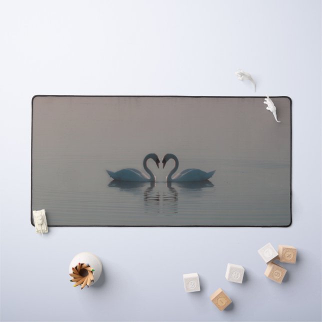 Blue Swans  Desk Mat (Kids Table)