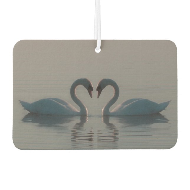 Blue Swans Must Be Love Car Air Freshener (Front)
