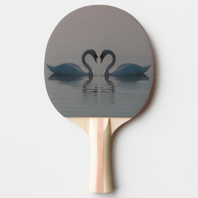 Blue Swans Must Be Love Ping Pong Paddle (Front)