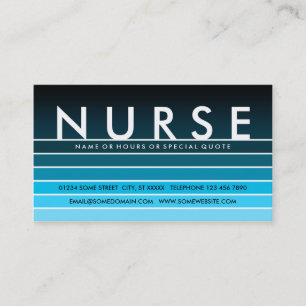 blue swatch NURSE Business Card
