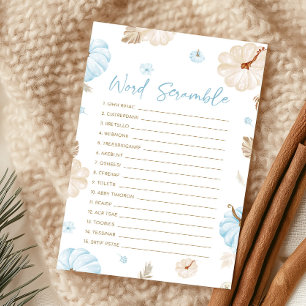 Blue Sweet Little Pumpkin Word Scramble Game