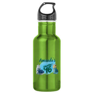 Blue Sweet Sixteen Water Bottle