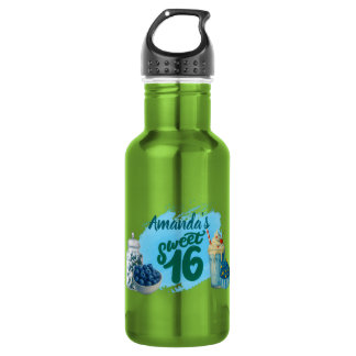 Blue Sweet Sixteen Water Bottle
