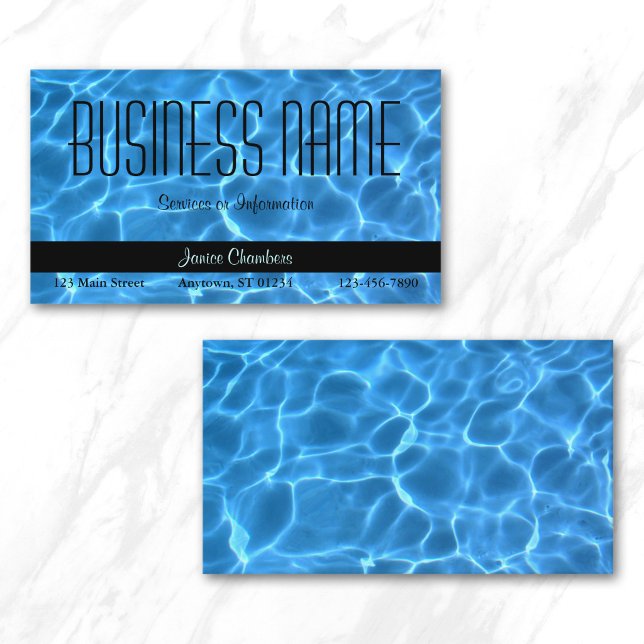 Blue Swimming Pool Pattern Business Card (Blue Swimming Pool Pattern Business Card)