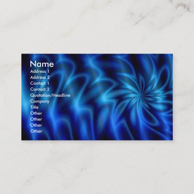 Blue Swirl Business Card (Front)