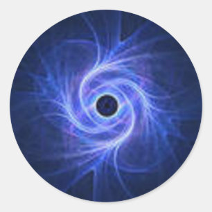 Blue Swirl  Classic Round Sticker