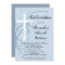 Blue Swirl Cross Confirmation Invitation Boy's