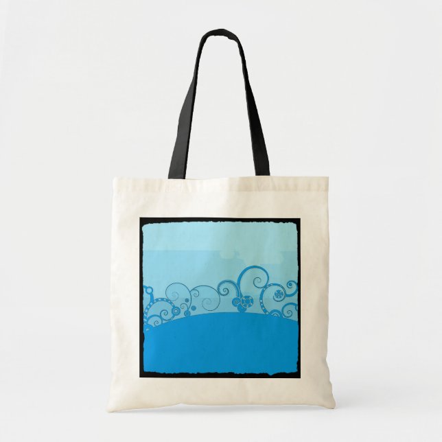 Blue Swirl Fantasy Tote Bag (Front)
