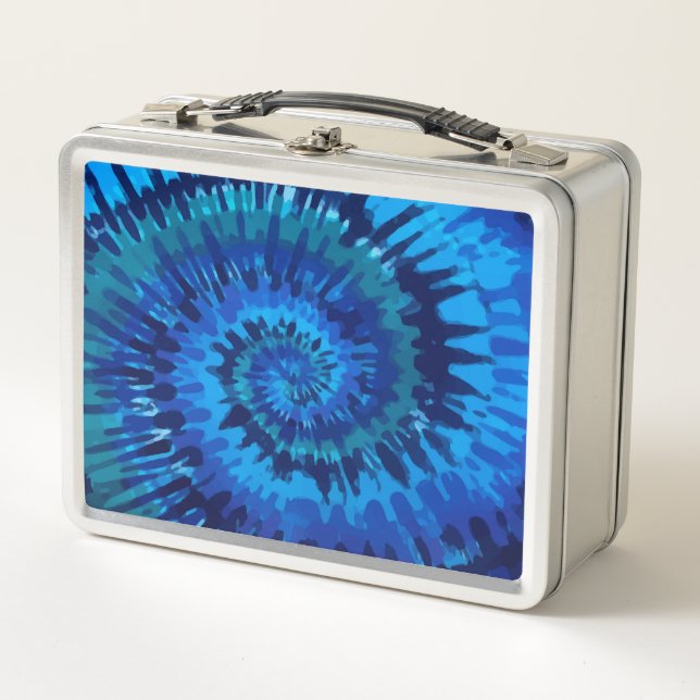 Blue Swirl Metal Lunch Box (Front)
