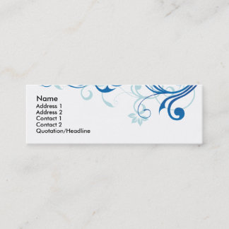Blue Swirl Mini Business Card