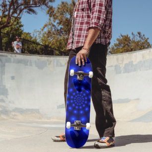 Blue swirl skateboard