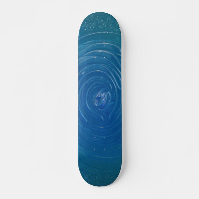 Blue Swirl Skateboard (Front)