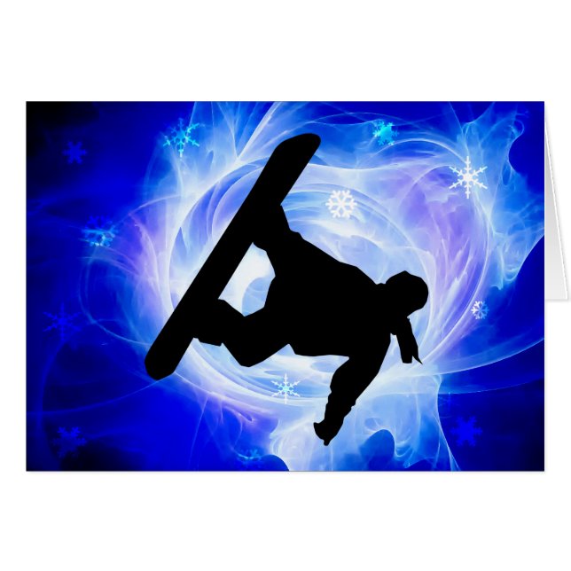 Blue Swirl Snowstorm (Front Horizontal)