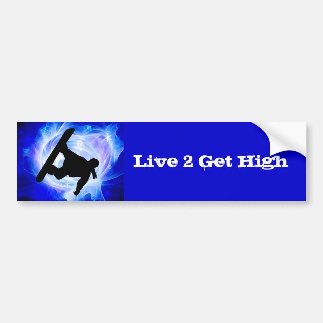 Blue Swirl Snowstorm Bumper Sticker (Front)