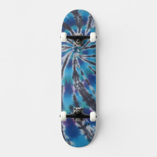 Blue Swirl Tie Dye Skateboard