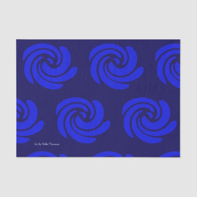 Blue Swirl Tissue Paper (Front)