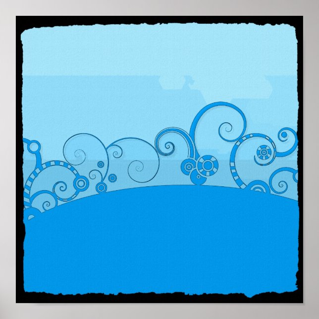 blue swirled fantasy Canvas Print (Front)