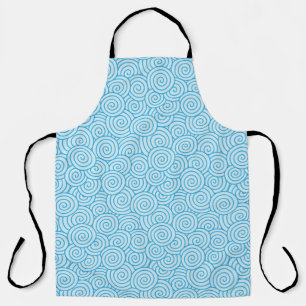 Blue Swirls All-Over Print Apron