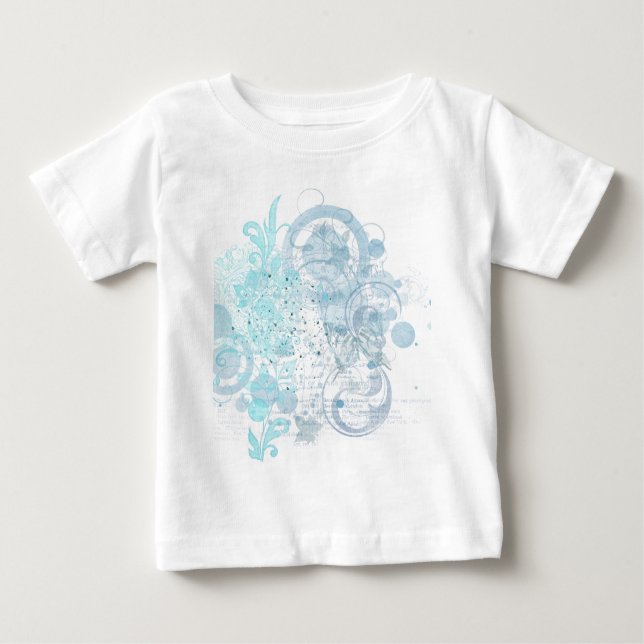 Blue Swirls Baby T-Shirt (Front)