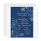 Blue Swirls Christmas Wedding Invitation Cards