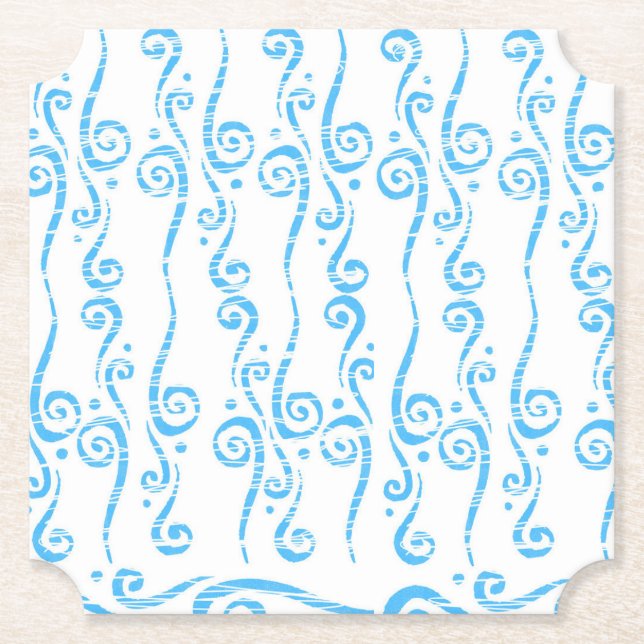 Blue Swirls Coaster (Front)