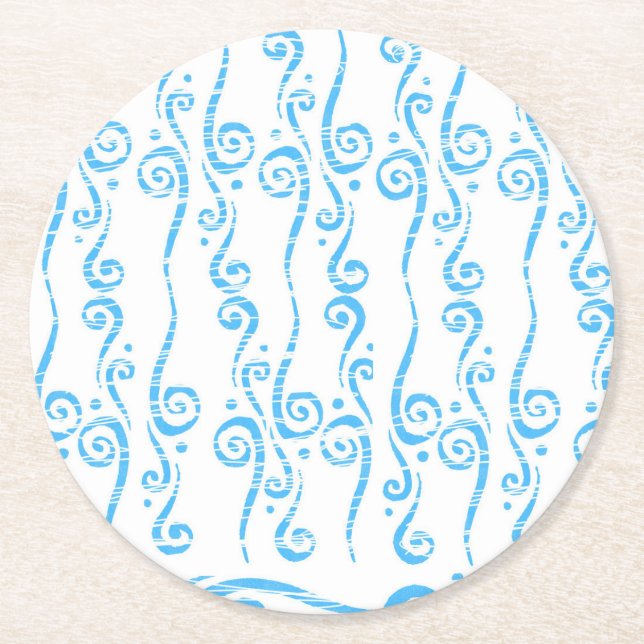 Blue Swirls Coaster (Front)