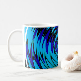 Blue Swirls Coffee Mug Abstract Cocoa Mug