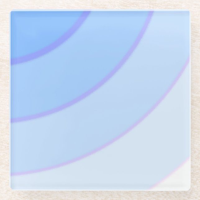 Blue Swirls  Glass Coaster (Front)