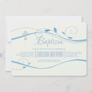 Blue Swirls Invitation