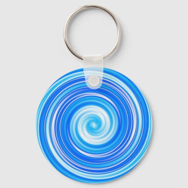 Blue swirls key ring (Front)