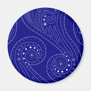 Blue swirls magnet