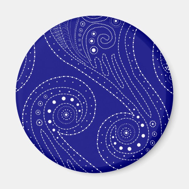 Blue swirls magnet (Front)