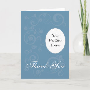 Blue Swirls Photo Card