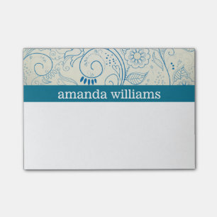 Blue Swirls Post-it Notes